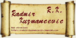 Radmir Kuzmančević vizit kartica